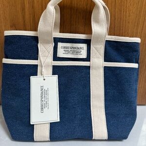 Sezane Correspondance Canvas Tote Petite Size